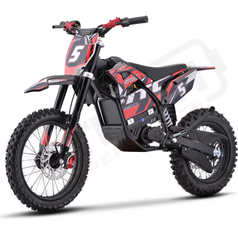 MotoTec 60v 2000w Pro Electric Dirtbike Lithium eRides