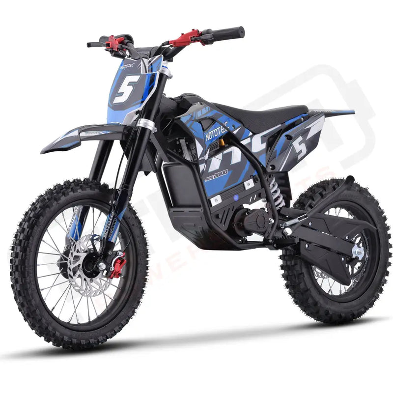 MotoTec 60v 2000w Pro Electric Dirtbike Lithium eRides