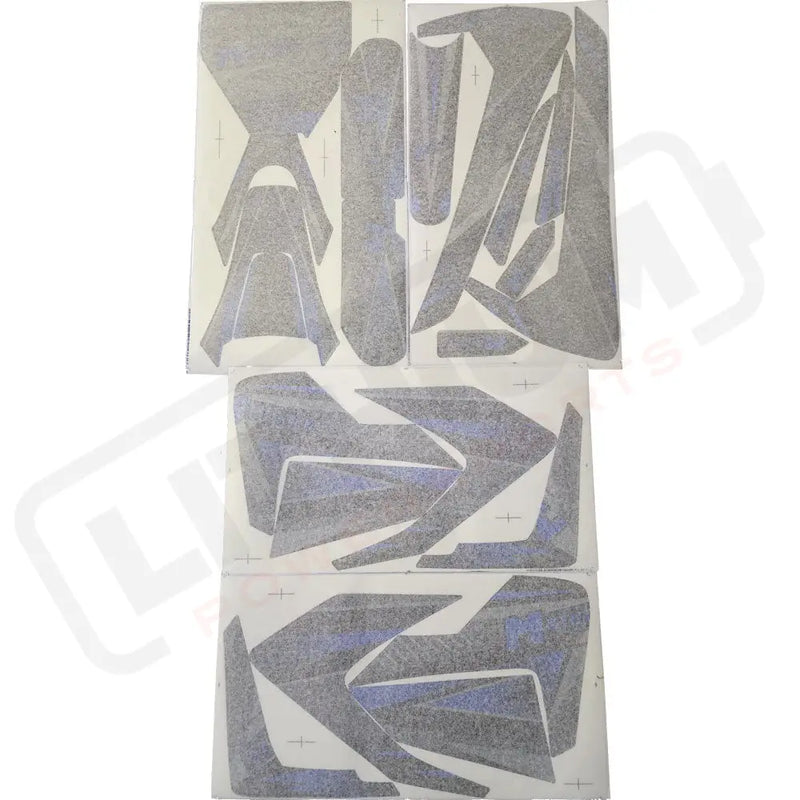 MotoTec 72v 5000w Pro Dirt Bike Sticker Kit Blue