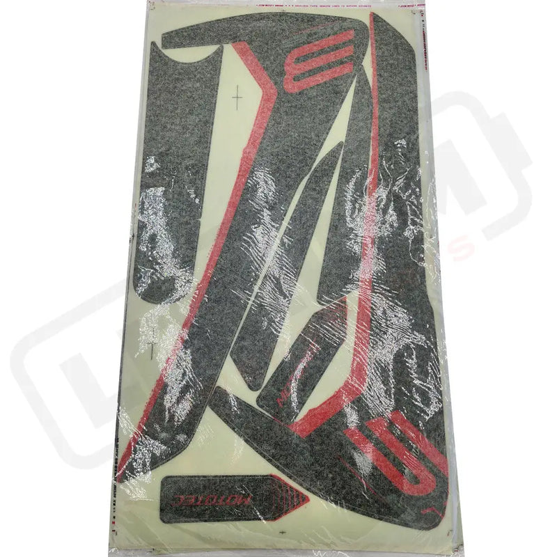 MotoTec 72v 5000w Pro Dirt Bike Sticker Kit Red V2