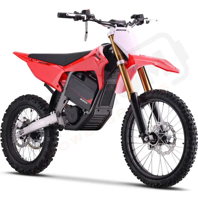 MotoTec 72v Pro Electric Dirtbike 8000w Lithium Red / 19/16 eRides