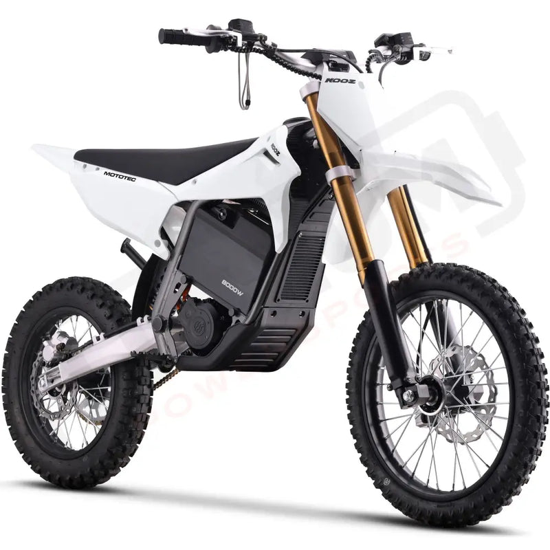 MotoTec 72v Pro Electric Dirtbike 8000w Lithium White / 17/14 eRides