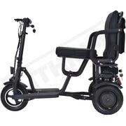 MotoTec Folding Mobility Electric Trike 48v 700w Dual Motor Lithium Black - Electric Trikes-Mobility