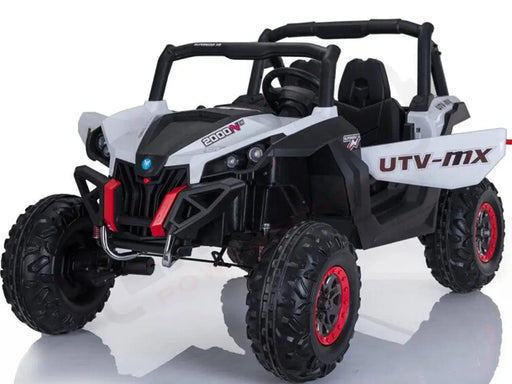 MotoTec Mini Moto UTV 4x4 12v White (2.4ghz RC) - Lithium Powersports
