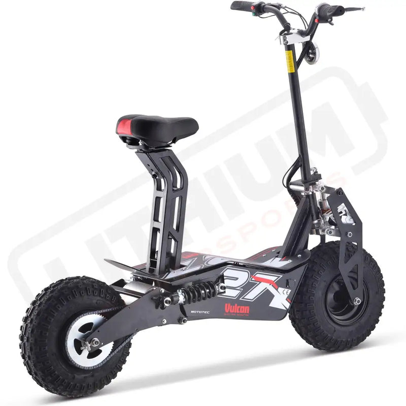 Mototec Vulcan 48v 1600w Electric Scooter Black - Lithium Powersports