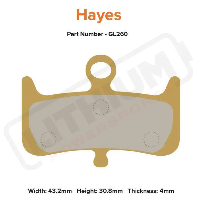 MTX Hayes Dominion A4 Gold Label HD Brake Pads - Lithium Powersports