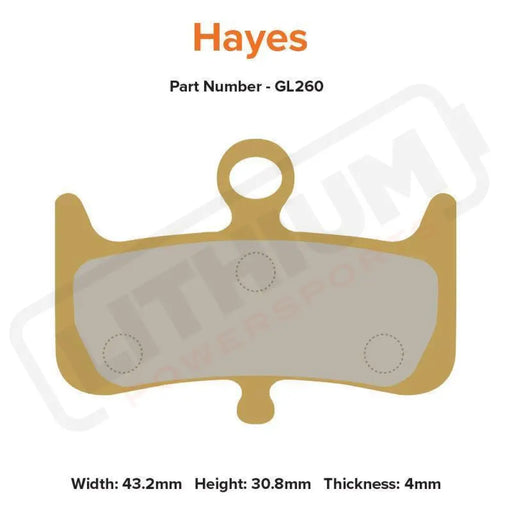 MTX Hayes Dominion A4 Gold Label HD Brake Pads - Lithium Powersports