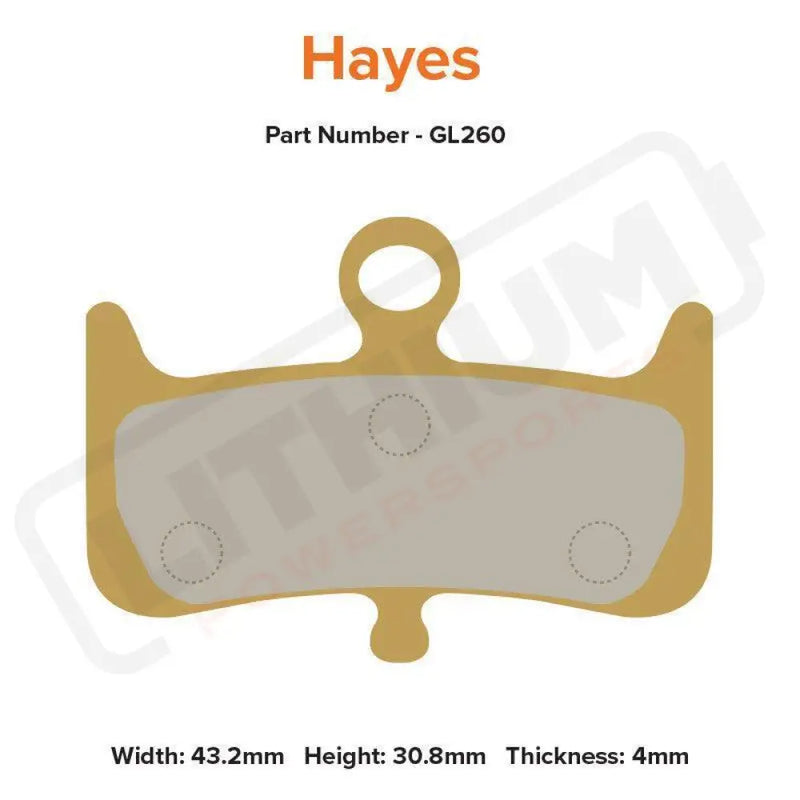 MTX Hayes Dominion A4 Gold Label HD Brake Pads - Lithium Powersports