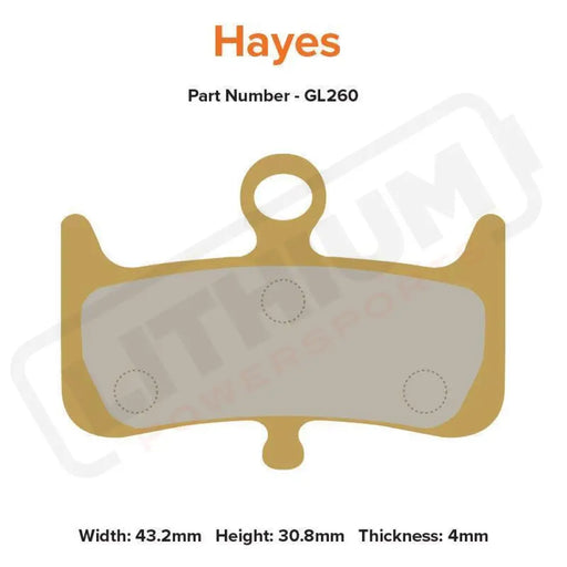 MTX Hayes Dominion A4 Gold Label HD Brake Pads - Lithium Powersports