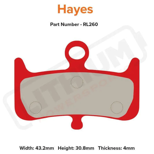 MTX Hayes Dominion A4 Red Label Race Brake Pads - Lithium Powersports