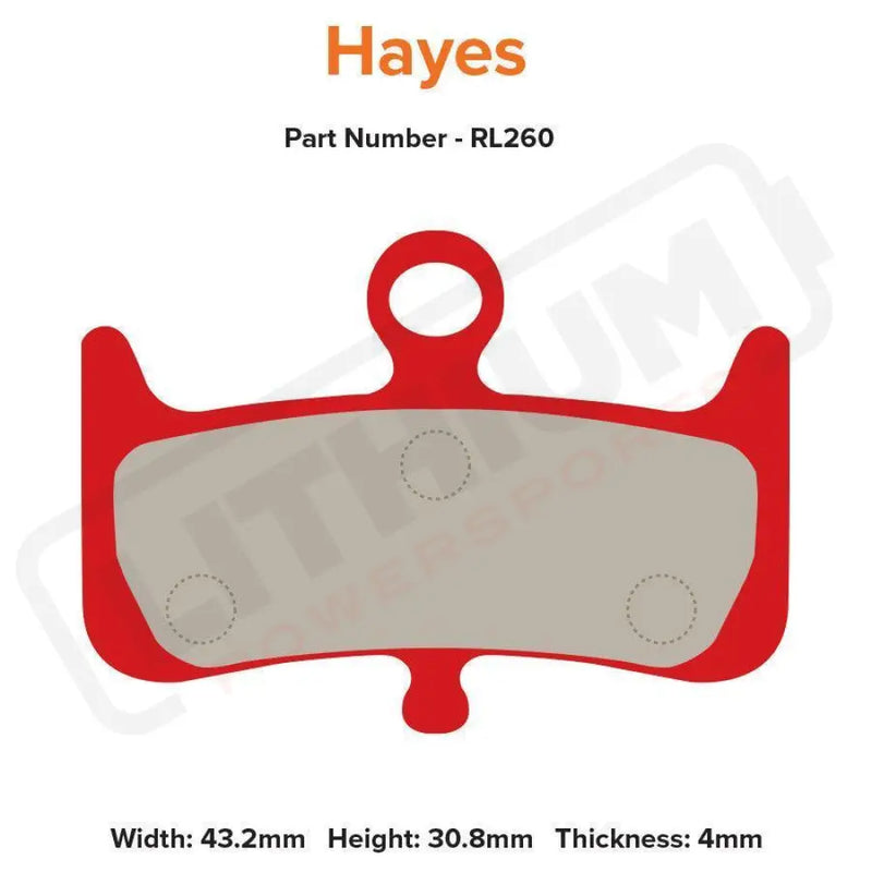 MTX Hayes Dominion A4 Red Label Race Brake Pads - Lithium Powersports
