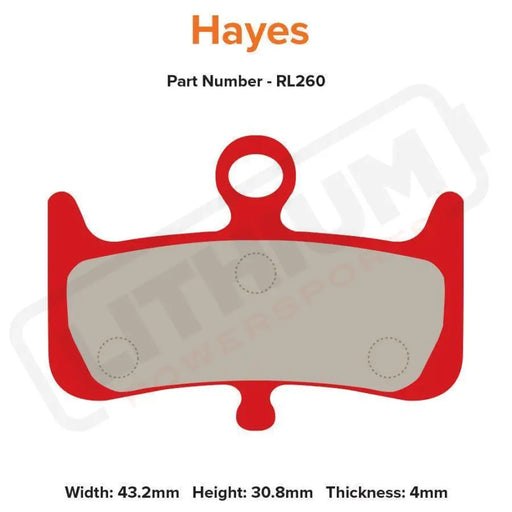MTX Hayes Dominion A4 Red Label Race Brake Pads - Lithium Powersports