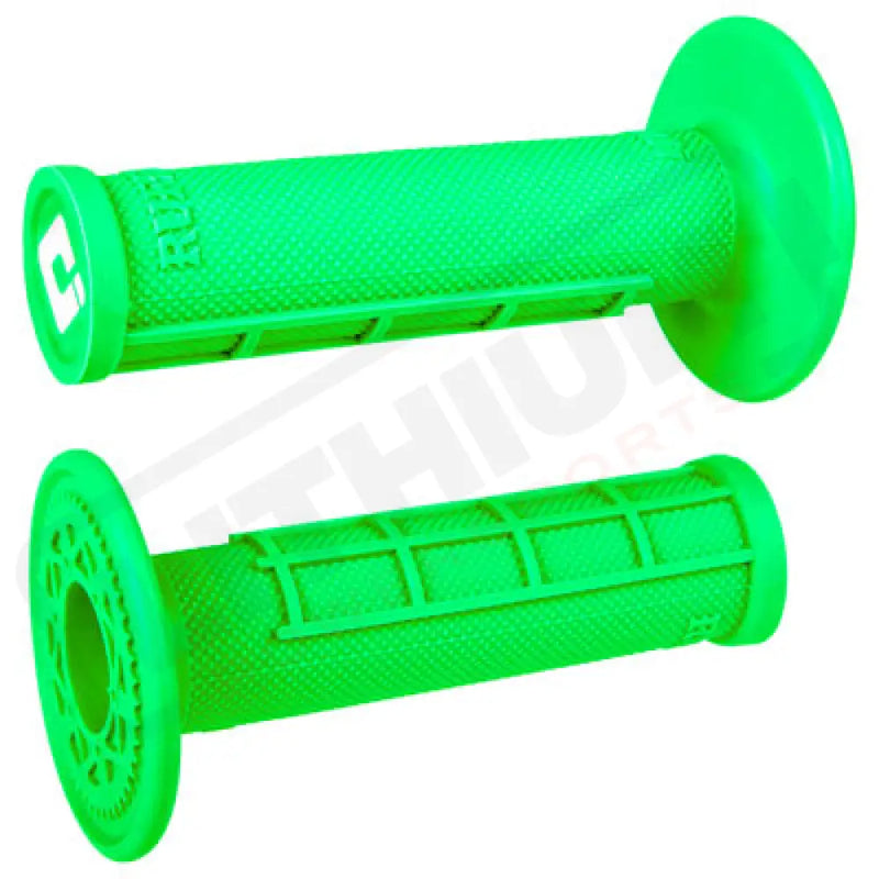 ODI Ruffian Half-Waffle MX Grips Fluorescent Green Grips