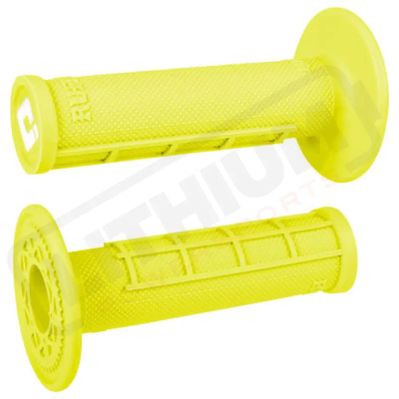ODI Ruffian Half-Waffle MX Grips Fluorescent Yellow Grips