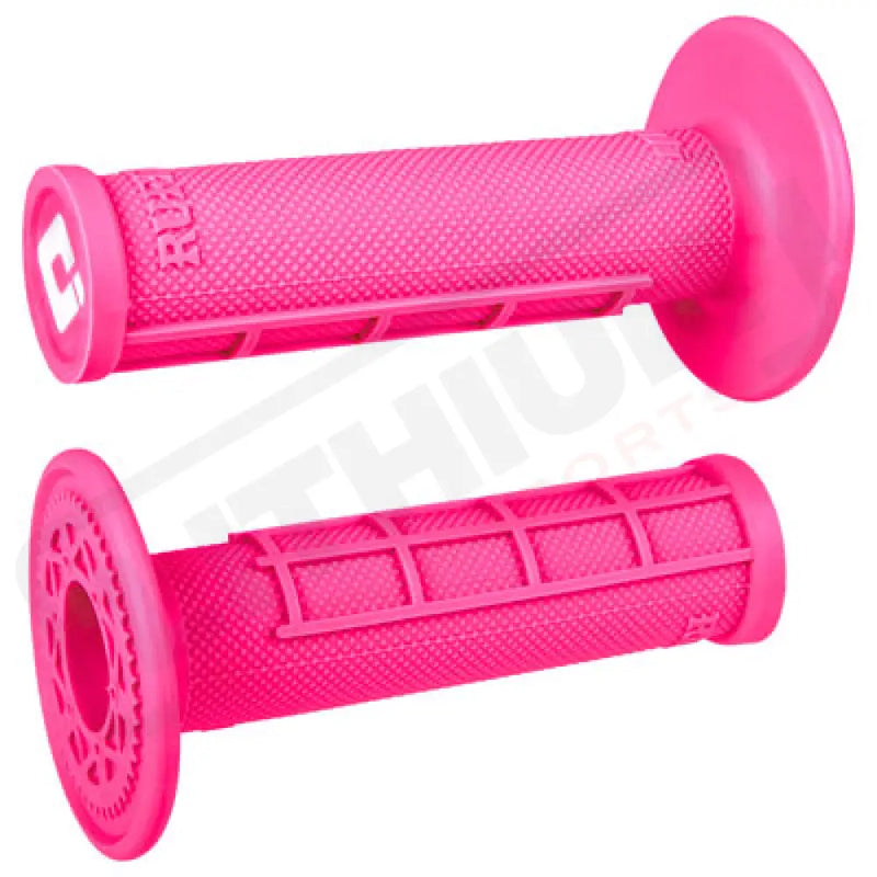 ODI Ruffian Half-Waffle MX Grips Hot Pink Grips
