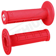 ODI Ruffian Half-Waffle MX Grips Red Grips