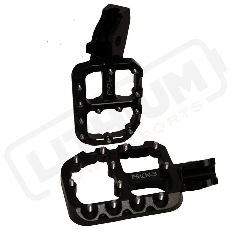 Prickly EMoto Foot Pegs Wide - Black / Ultra Bee - Vehicles & Parts
