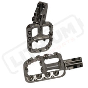 Prickly EMoto Foot Pegs Wide - Raw / Ultra Bee - Vehicles & Parts
