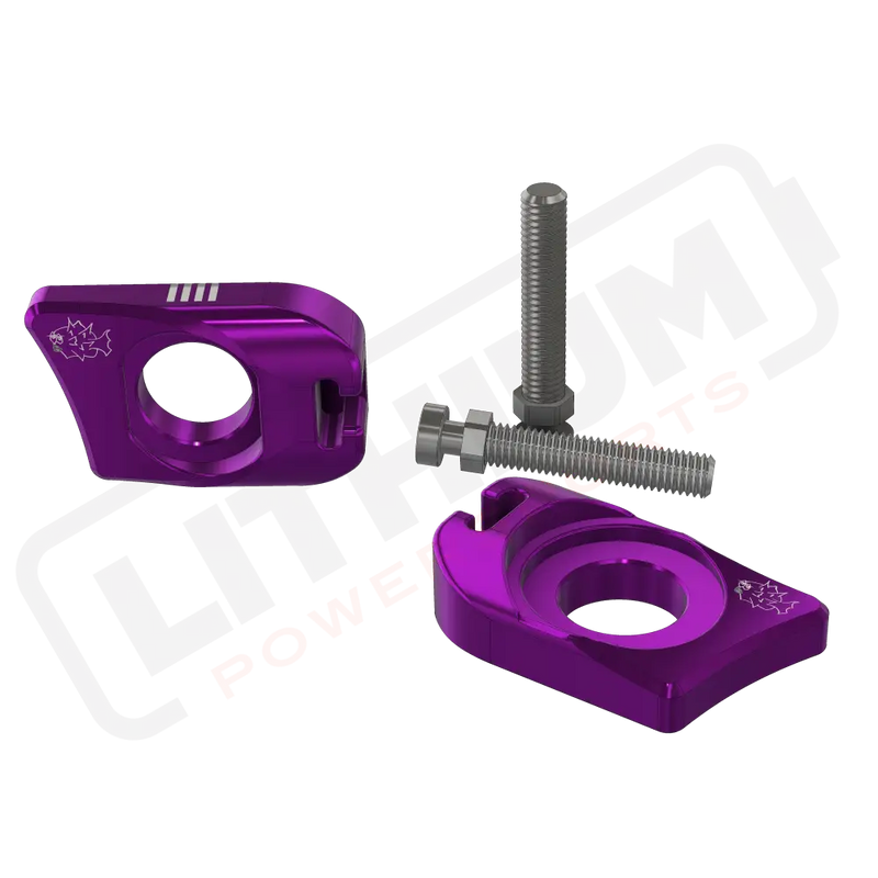 Prickly Surron Ultra Bee Axle Blocks - Fuchsia - aftermarket parts