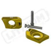 Prickly Surron Ultra Bee Axle Blocks - Gold - aftermarket parts