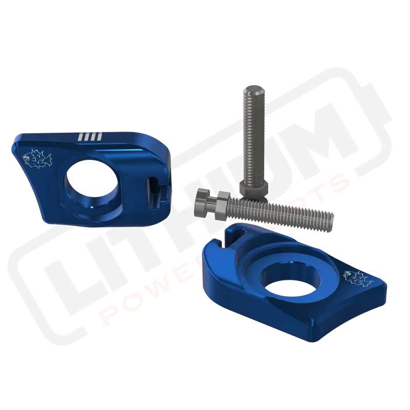 Prickly Surron Ultra Bee Axle Blocks - Royal Blue - aftermarket parts
