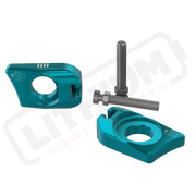 Prickly Surron Ultra Bee Axle Blocks - Turquoise - aftermarket parts