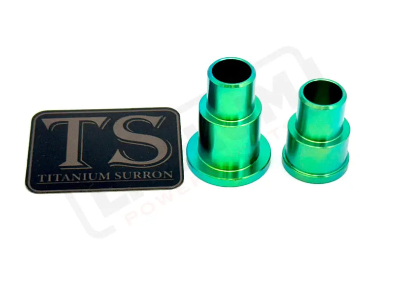 Rear Wheel Spacers for Surron Segway E-Ride Pro - Green / Titanium - Wheel Spacer