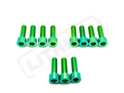 RST Fork Titanium Bolt Kit - Green - Titanium Hardware