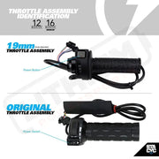 Stacyc 12" or 16" 19mm MINI BAR RISER KIT - BLACK - Lithium Powersports