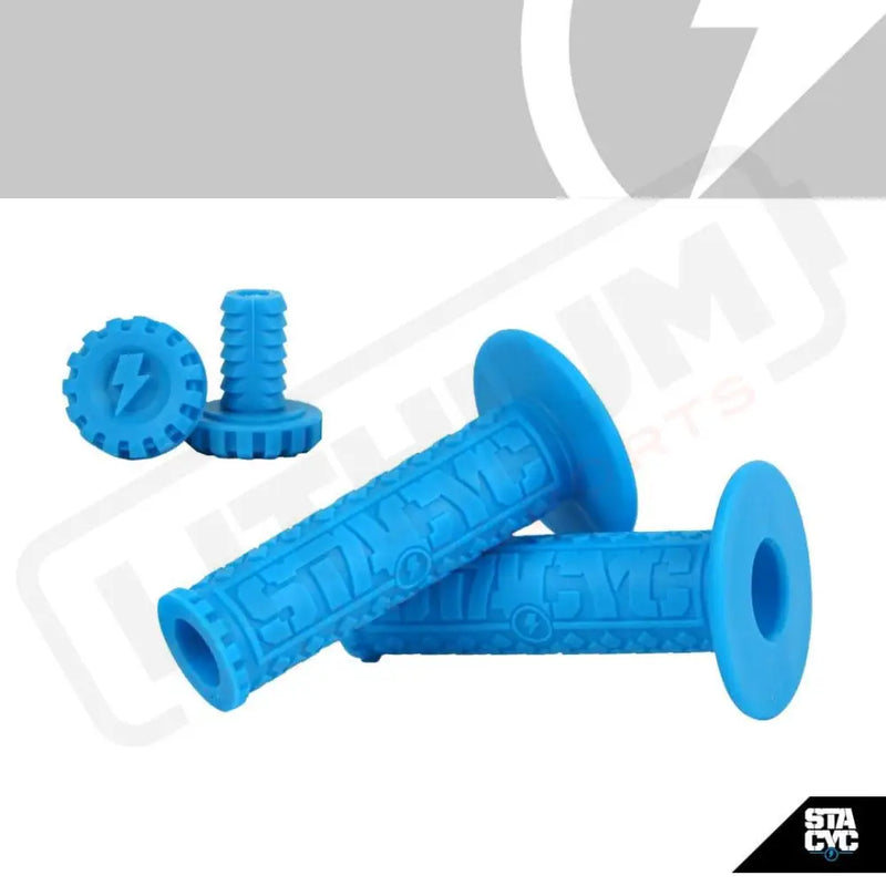 Stacyc 12" or 16" GRIPS 19mm - CYAN - Lithium Powersports