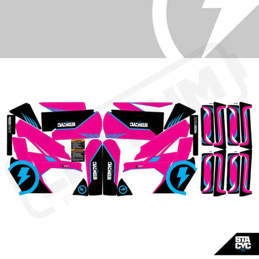 Stacyc 18" or 20" GRAPHICS KIT, 18e/20eDRIVE 199RACE PNK - Lithium Powersports