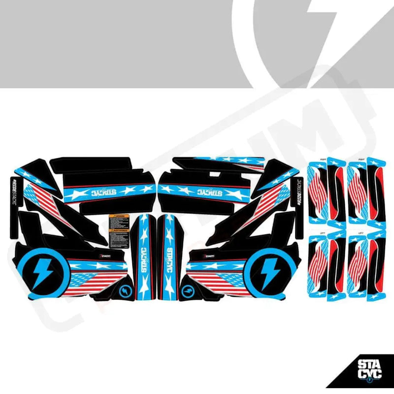 Stacyc 18" or 20" GRAPHICS KIT, 18e/20eDRIVE DARE BLK - Lithium Powersports