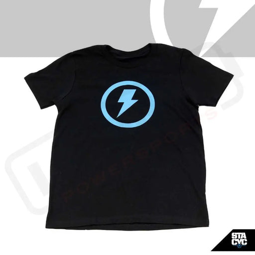 Stacyc Kids Bolt Logo Tee - BLACK - Lithium Powersports