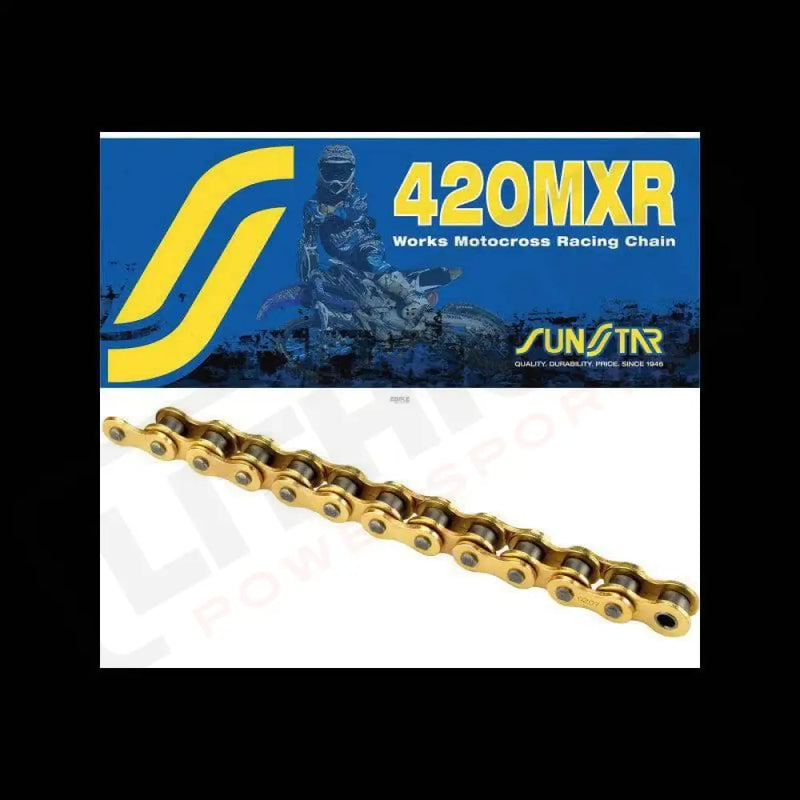 Sunstar 420 Chain Works Gold 126 Link - Lithium Powersports