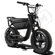 Front view of the SUPER73-MZFT SE ebike in Blackout. @color_blackout