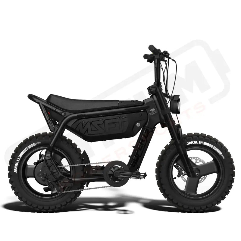 Side view of the SUPER73-MZFT SE ebike in Blackout. @color_blackout