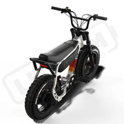Rear overhead view of the SUPER73-MZFT SE ebike in Baja. @color_baja