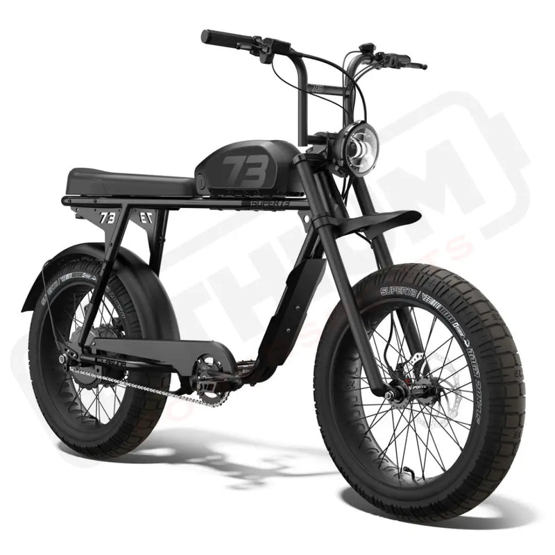 Front view of the SUPER73-S2 Laguna ebike in Blackout. @color_blackout
