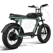 Rear view of the SUPER73-S2 Laguna ebike in Agave Green. @color_agave green