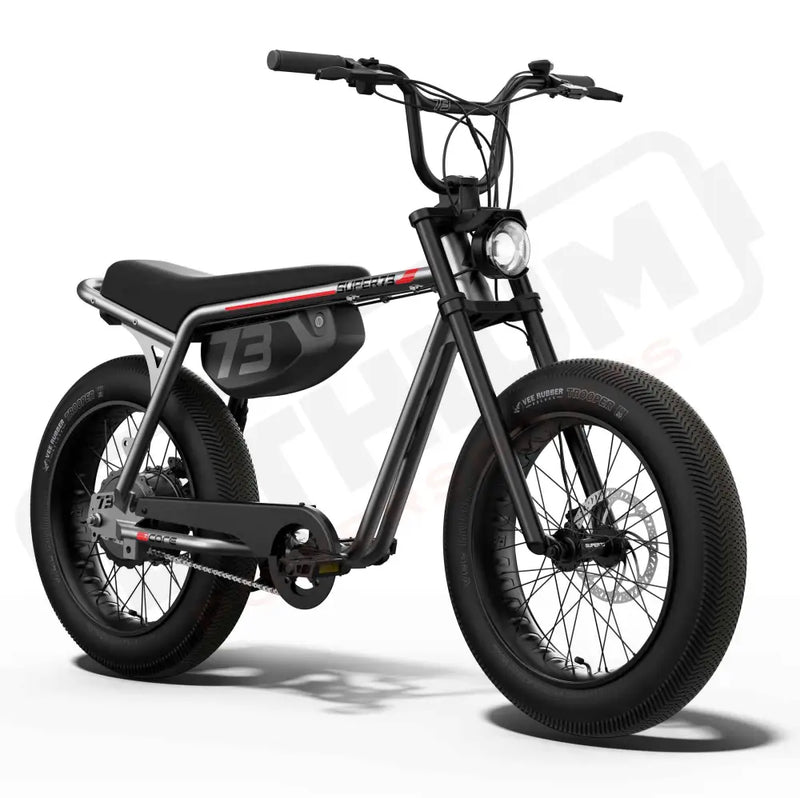 Front view of the SUPER73-Z Miami Core Legacy Series ebike in metallic aluminum @color_metallic aluminum