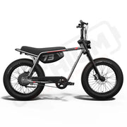 Side view of the SUPER73-Z Miami Core Legacy Series ebike in metallic aluminum @color_metallic aluminum