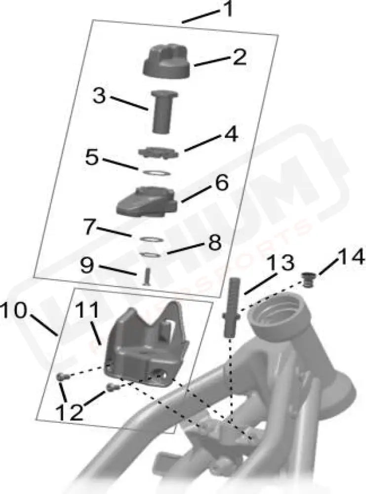 Battery Locking Arm Assembly parts diagram