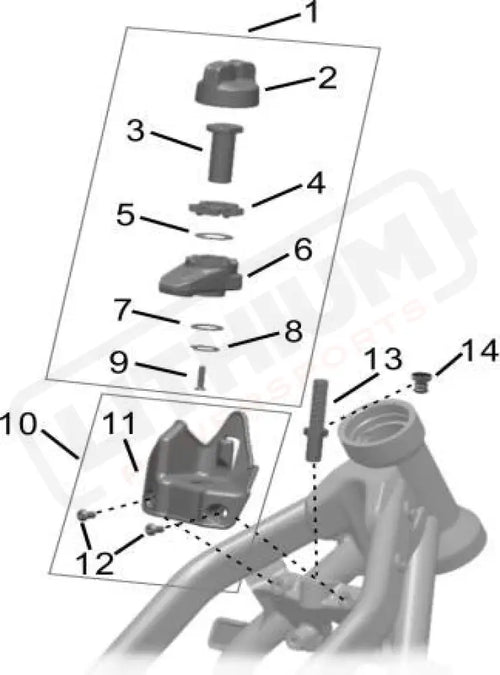 Battery Locking Arm Assembly parts diagram