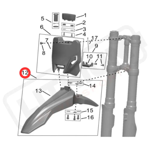 Hyper Bee Front Fender Assembly (Green)