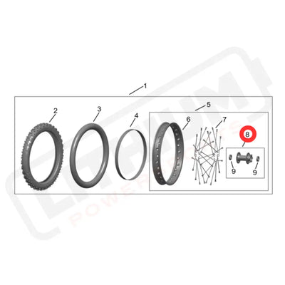 Surron Hyper Bee OEM FRONT Wheel Hub Set