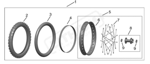 Surron Hyper Bee OEM FRONT Wheel Rim 12" Set - Lithium Powersports