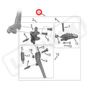 Hyper Bee Kickstand Assembly (Long) with Left Footpeg & Bracket