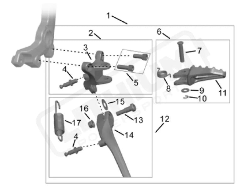 Surron Hyper Bee OEM L Footpeg Bracket Set - Lithium Powersports