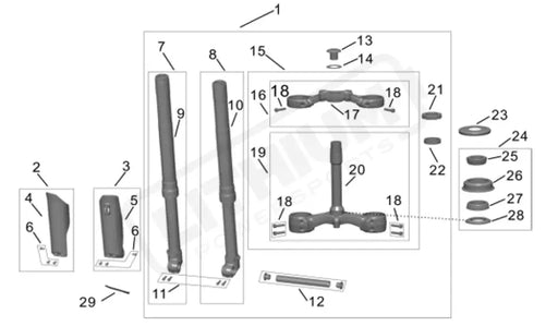 Surron Hyper Bee OEM L Front Fork Set - Lithium Powersports
