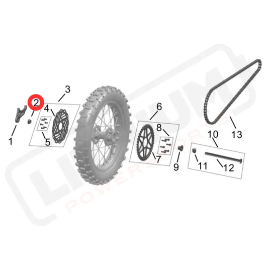 Hyper Bee Rear Wheel Bushing (Left)